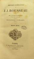 Oeuvres complètes de J. J. Rousseau : avec des éclaicissements et des notes historiques. 13, 14, Dictionnaire de musique