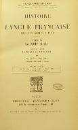 Histoire de la langue française : des origines à 1900. Tome VI.2, Le XVIIIe siècle ; La langue postclassique