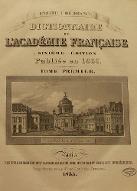Dictionnaire de l'Académie française : sixième édition publiée en 1835
