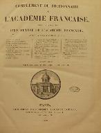Complément du dictionnaire de l'Académie française
