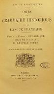 Cours de grammaire historique de la langue française
