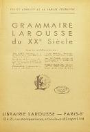 Grammaire Larousse du XXe siècle