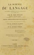 La  science du langage, cours professé à l'institution royale de la Grande-Bretagne en l'année 1861