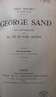 George Sand : dix conférences sur sa vie et son œuvre