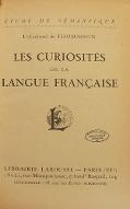 Les  curiosités de la langue française