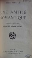 Une amitié romantique : lettres inédites de George Sand et François Rollinat