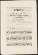 Réponse de M. Auger, directeur de l'Académie française, au discours de M. Soumet, prononcé dans la séance du 25 novembre. Recueil factices d'imprimés. 1811-1825