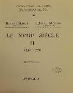 Littérature française : le XVIIIe siècle. 2, 1750-1778
