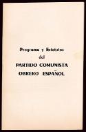 Programa y estatudos del Partido comunista obrero español