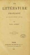 La  littérature française au dix-huitième siècle