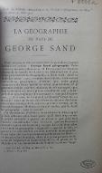 La  géographie du pays de George Sand