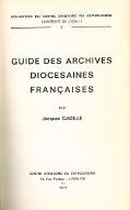 Guide des archives diocésaines françaises