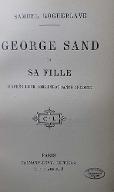George Sand et sa fille