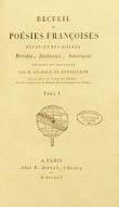 Recueil de poésies françoises des XVe et XVIe siècles : morales, facétieuses, historiques