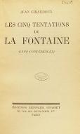 Les  cinq tentations de La Fontaine : cinq conférences