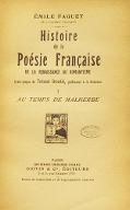 Histoire de la poésie française, de la Renaissance au romantisme. 1, Au temps de Malherbe