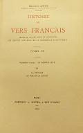 Histoire du vers français. 3, Le Moyen-Age