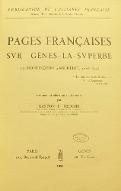 Pages françaises sur Gênes-la-superbe : de Montesquieu à Michelet, 1728-1854