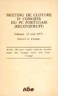 Meeting de clôture IIe congrès du PC portugais (reconstruit) : Lisbonne, 17 avril 1977 : discours et messages