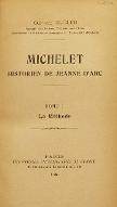 Michelet : historien de Jeanne d'Arc