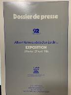 Dossier de presse Albert Kahn au delà d'un jardin.... : Boulogne-Billancourt, Centre culturel, exposition du 5 février au 27 avril 1986