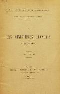 Les  ministères français : 1789-1909. 2