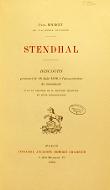Stendhal : discours prononcé le 28 juin 1920 à l'inauguration du monument ; suivi du discours de M. Edouard Champion et d'une bibliographie