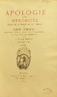 Apologie pour Hérodote : satire de la société au XVIe siècle
