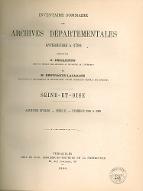 Inventaire sommaire des Archives départementales antérieures à 1790 : Seine-et-Oise : archives civiles, série E (2948-3993)