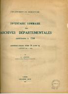 Inventaire sommaire des archives départementales antérieures à 1790 : archives civiles, série D
