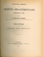 Inventaire sommaire des archives départementales antérieures à 1790 : Seine-et-Oise, archives civiles série E (3994 - 4901)