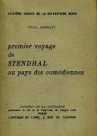 Premier voyage de Stendhal au pays des comédiennes