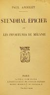 Stendhal épicier ou les infortunes de Mélanie