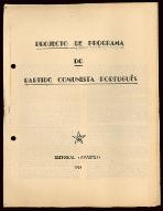 Projecto de programa do Partido comunista português