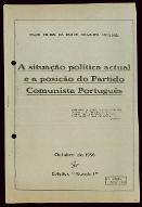 A situação política actual e a posição do Partido comunista português