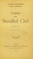 Soirées du Stendhal Club : documents inédits. 2e série