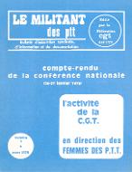 Bulletin d'éducation syndicale, d'information et de documentation : compte-rendu de la conférence nationale, 26-27 janvier 1978