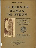 Le  dernier roman de Byron