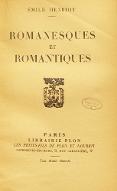 Romanesques et romantiques