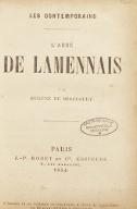 L'abbé de Lamennais