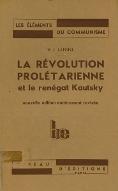 La  révolution prolétarienne et le renégat Kautsky
