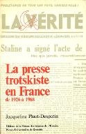 La  presse trotskiste en France de 1926 à 1968 : essai bibliographique