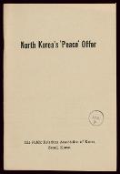North Korea's "peace" offer : april 15, 1974