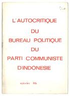 L'autocritique du bureau politique du parti communiste d'Indonésie : septembre 1966