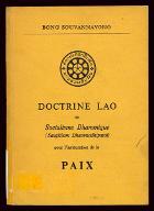 Doctrine lao ou Socialisme Dhammique (Sangkhom Dhammadhipatai) pour l'instauration de la paix