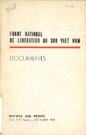 Front national de libération du Sud Viet Nam : documents