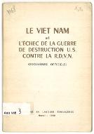 Le  Viet Nam et l'échec de la guerre de destruction US contre la RDVN : documents officiels