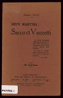 Deux martyrs : Sacco & Vanzetti
