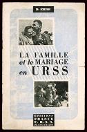 La  famille et le mariage en URSS