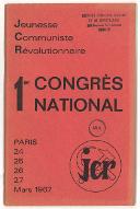 1er Congrès de la Jeunesse communiste révolutionnaire, 24 au 27 mars 1967 : texte de référence politique